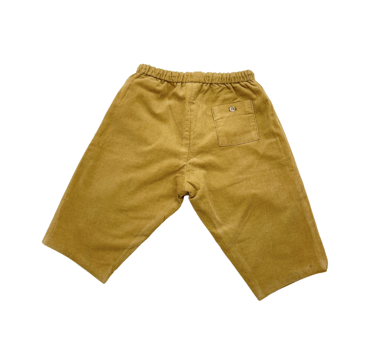 BONPOINT - Pantalon en velours jaune - 6 mois
