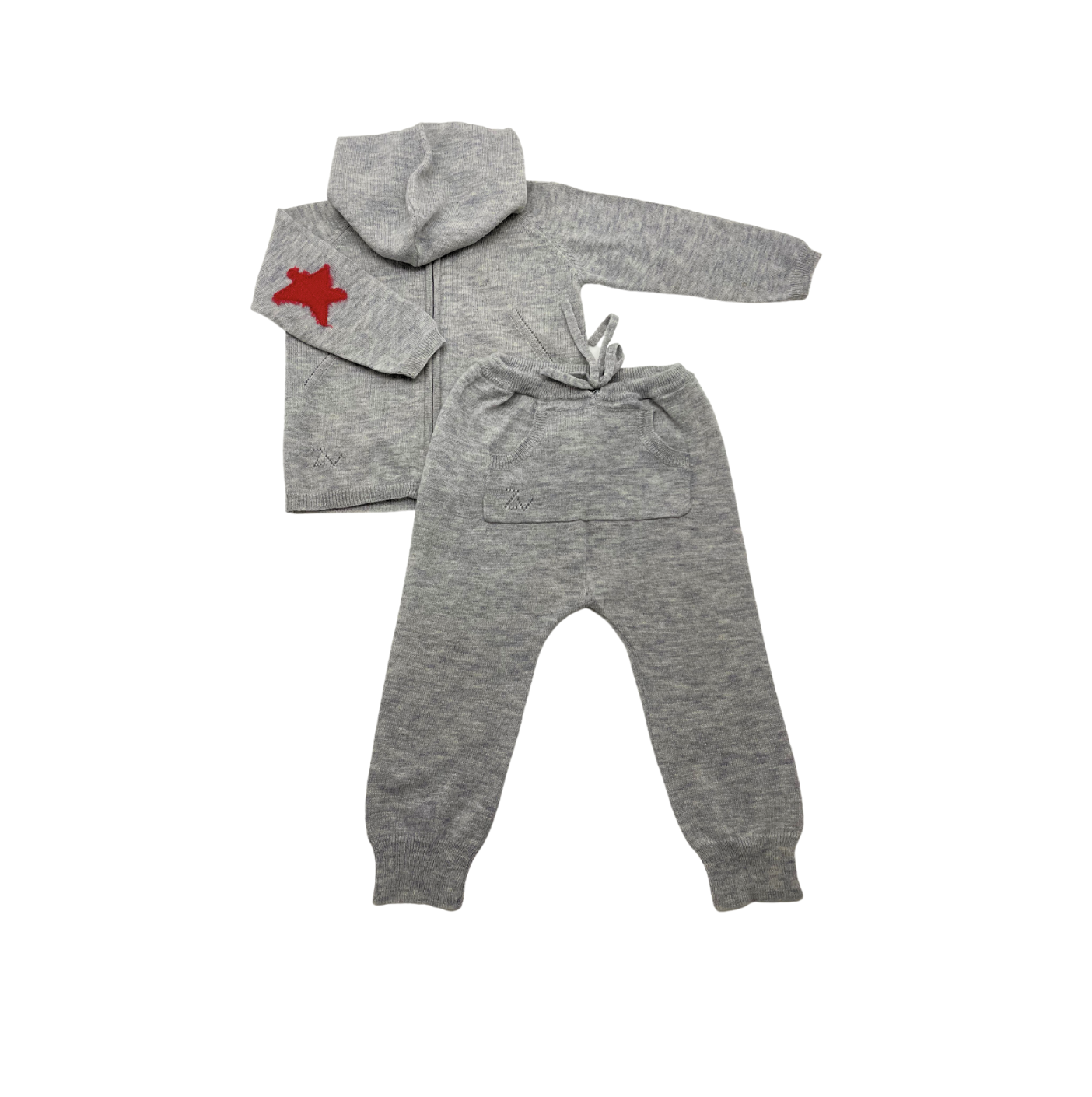 ZADIG & VOLTAIRE - Graues Set aus Wolle und Kaschmir - 12 Monate