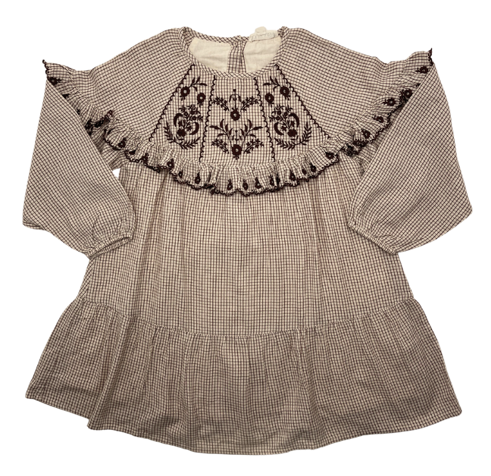LOUISE MISHA - Brown checked dress - 8 years
