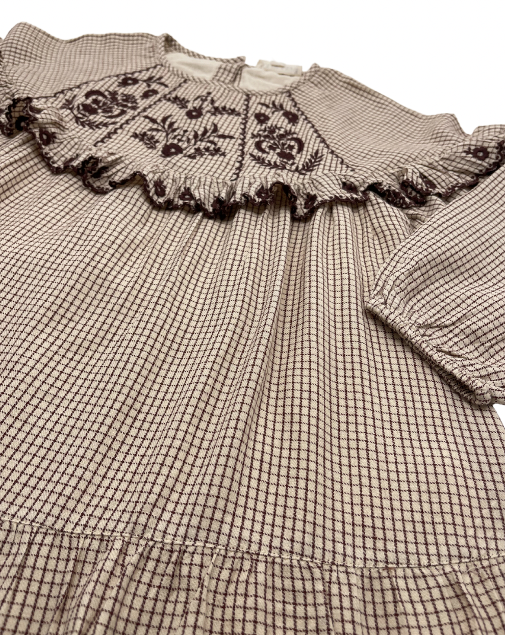 LOUISE MISHA - Braun kariertes Kleid - 8 Jahre