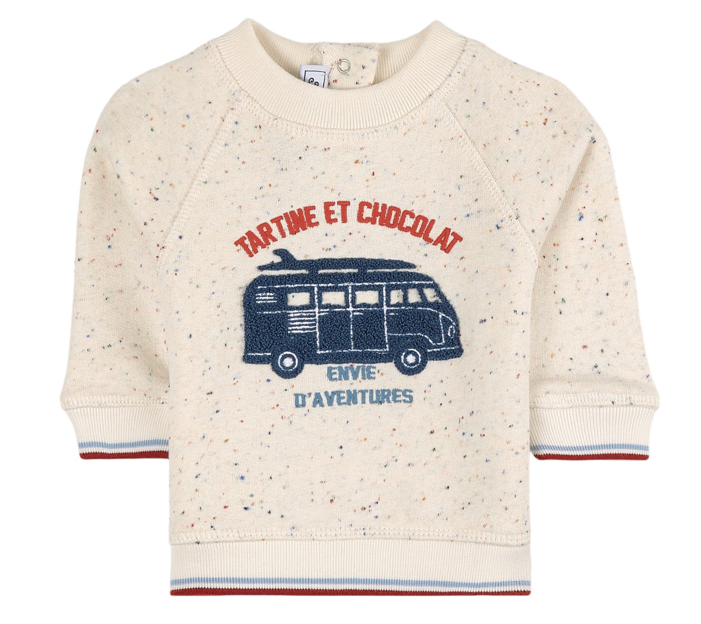 TARTINE & CHOCOLAT - Ecru meliertes Van-Sweatshirt - 4 Jahre