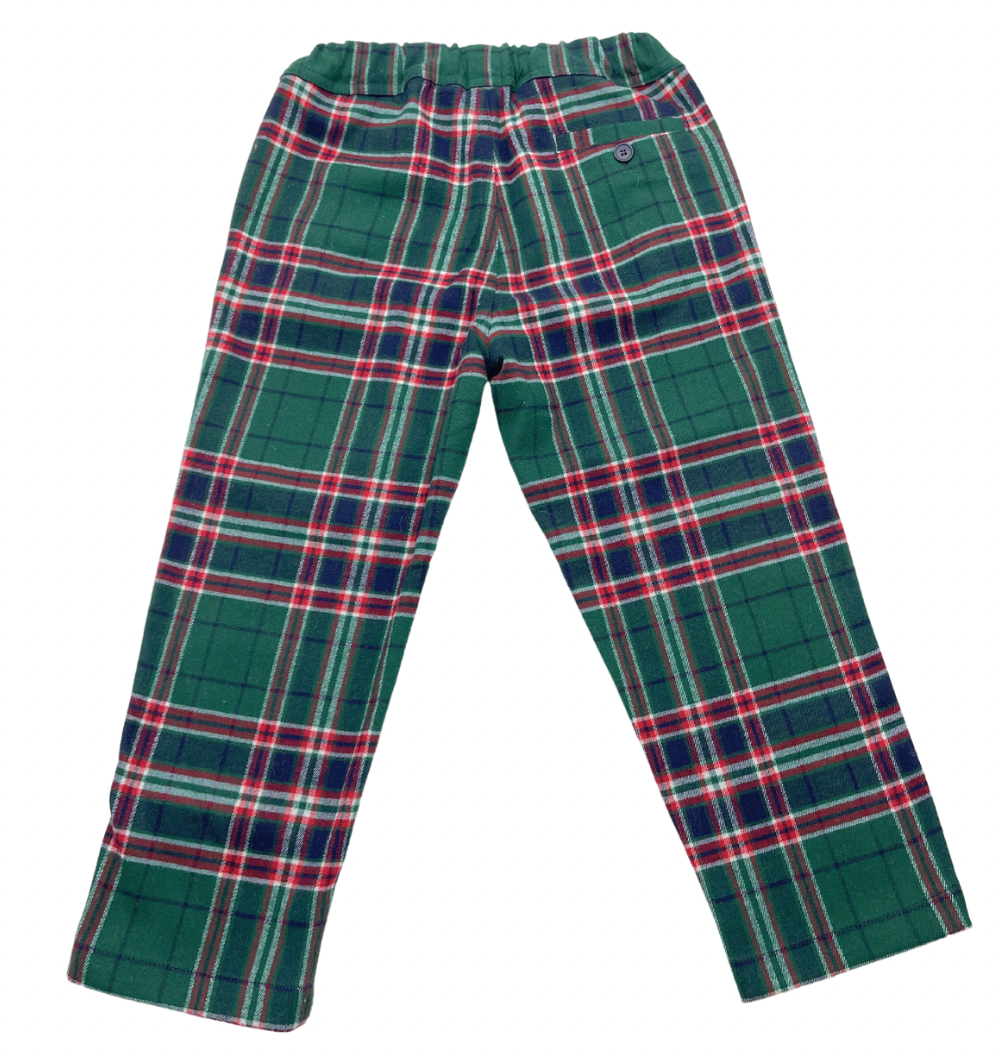 IL GUFO - Ensemble pantalon à carreaux et pull nounourse - 4 ans