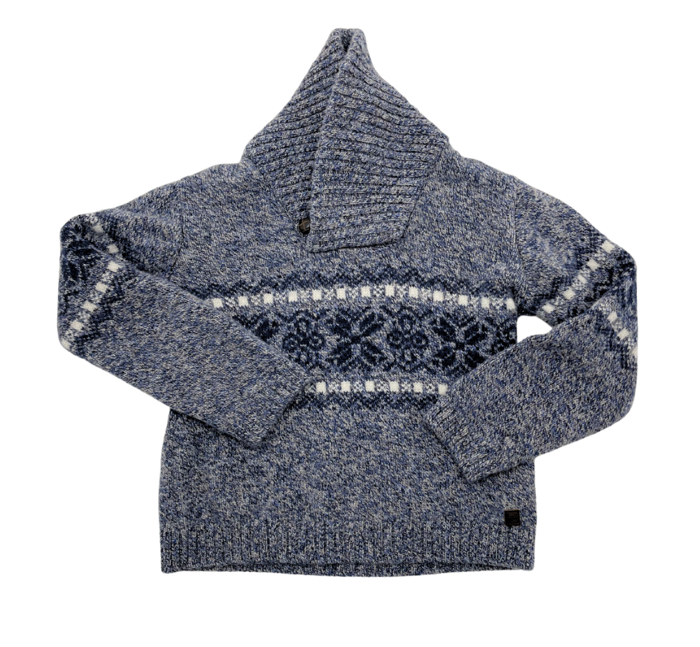 TARTINE & CHOCOLAT - Anthrazitgrauer Jacquard-Wollpullover - 4 Jahre
