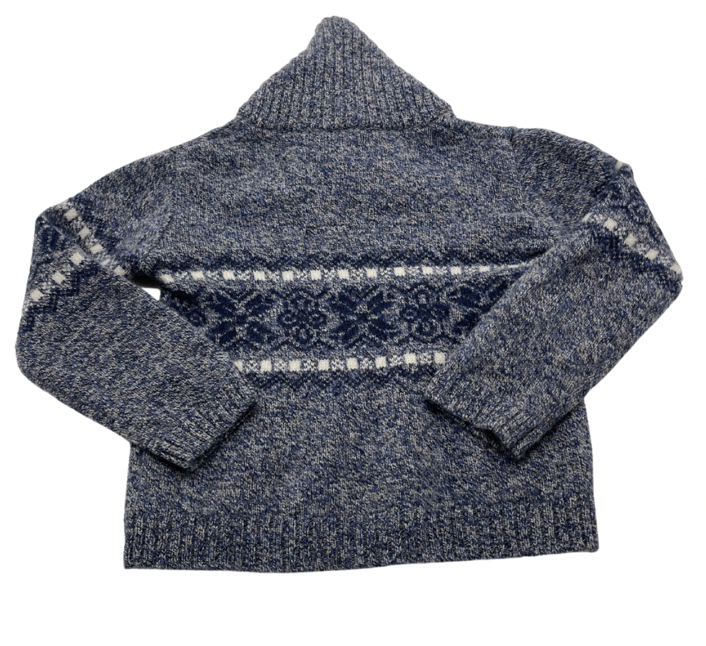 TARTINE & CHOCOLAT - Anthrazitgrauer Jacquard-Wollpullover - 4 Jahre