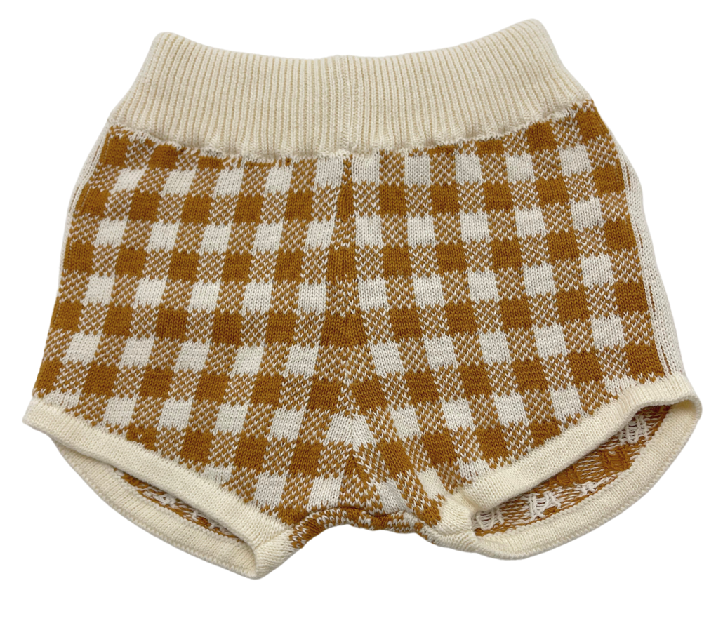 BEBE ORGANIC - Short à carreaux beiges - 4 ans