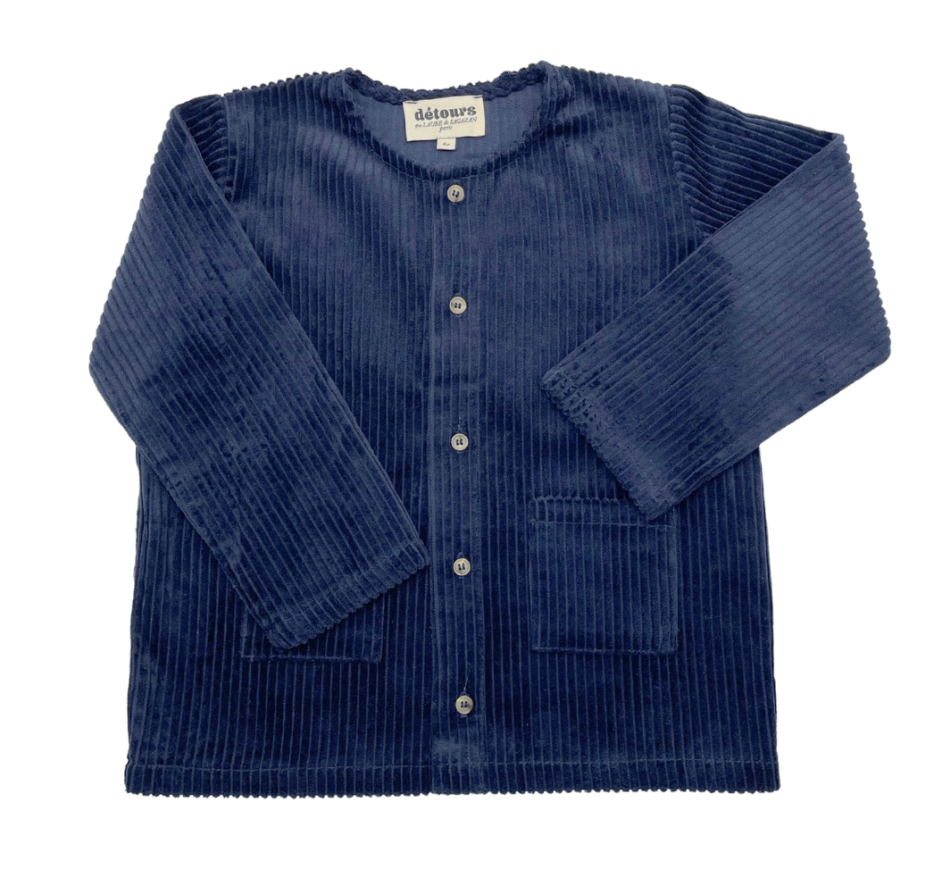 DETOURS LAURE SAGAZAN - Veste en velours marine - 4 ans
