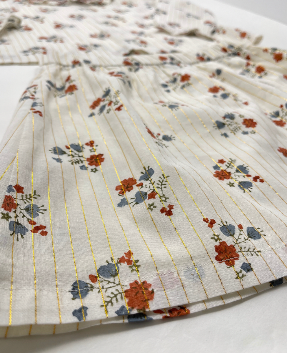 DETOURS LAURE SAGAZAN - Floral and embroidered blouse & skirt set - 8 years