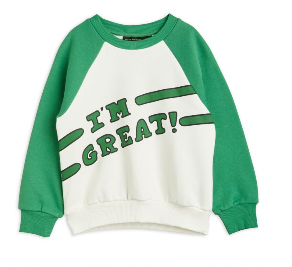 MINI RODINI - Sweat I'm Great coton Bio - 10/11 ans