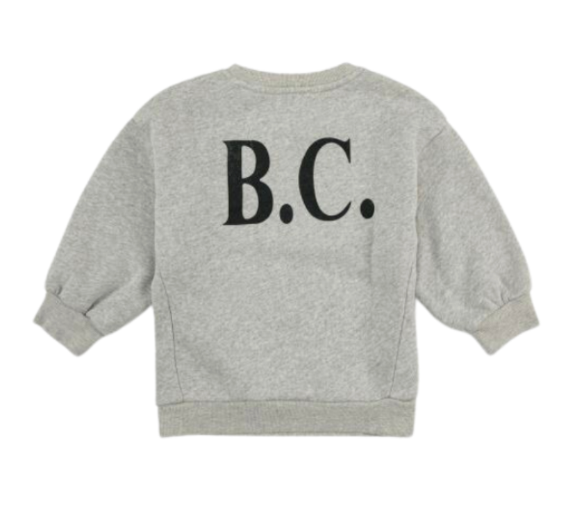 BOBO CHOSES - Sweat coton responsable chat gris chiné - 4/5 ans