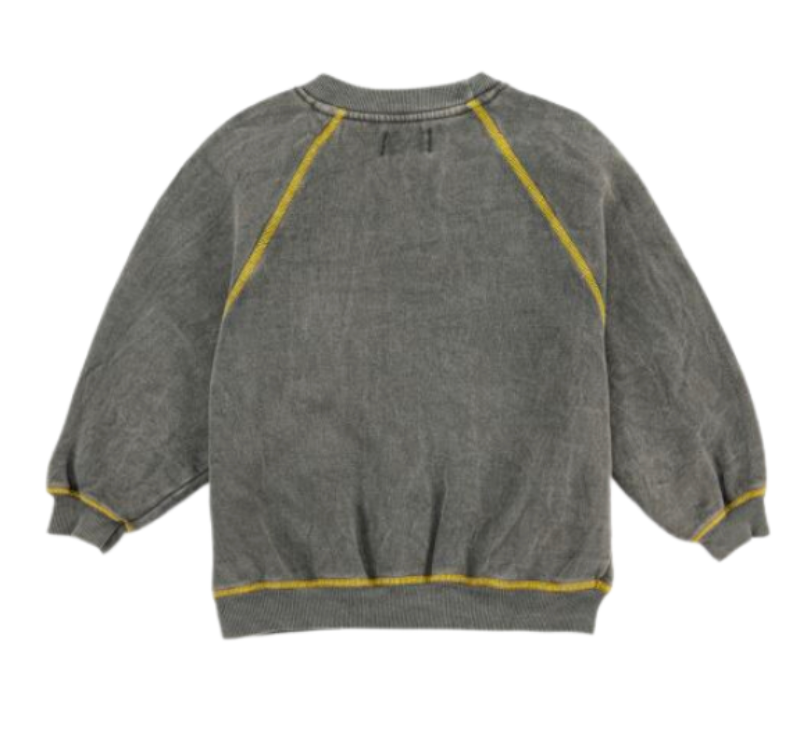 BOBO CHOSES - Sweat coton bio "Forever Now" gris chiné - 8/9 ans