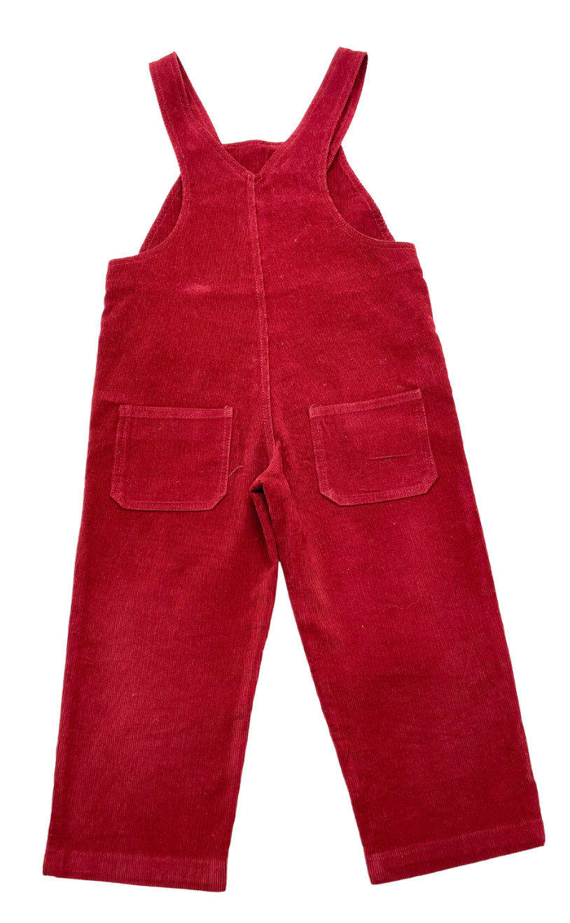 AMAIA - Salopette bordeau en velours - 4 ans