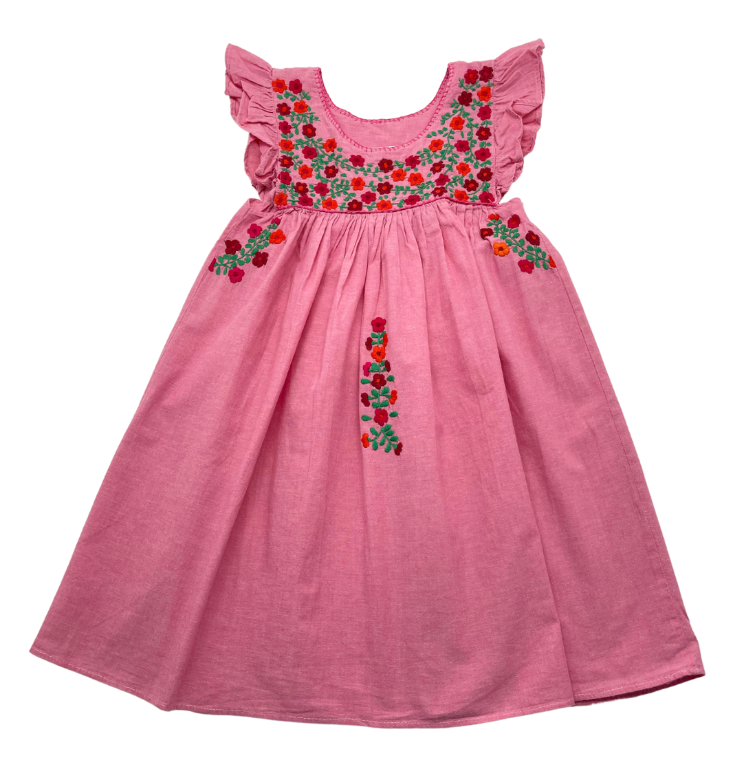 ALLEGRA & LUCA - Robe brodée main au Mexique - 7 ans