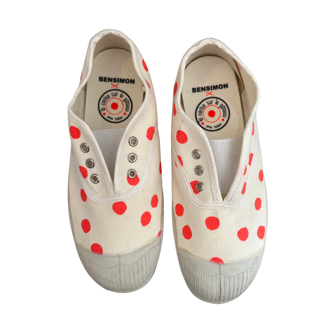 Bensimon - Tennis à lacets pois rose - 30