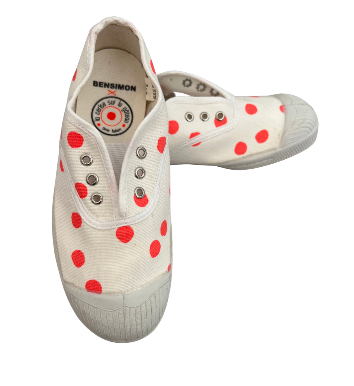 Bensimon - Tennis à lacets pois rose - 30