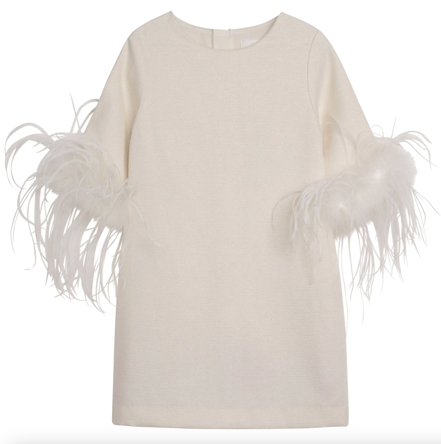 CHARABIA - Weißes Zeremonienkleid mit Federn - 5 Jahre alt