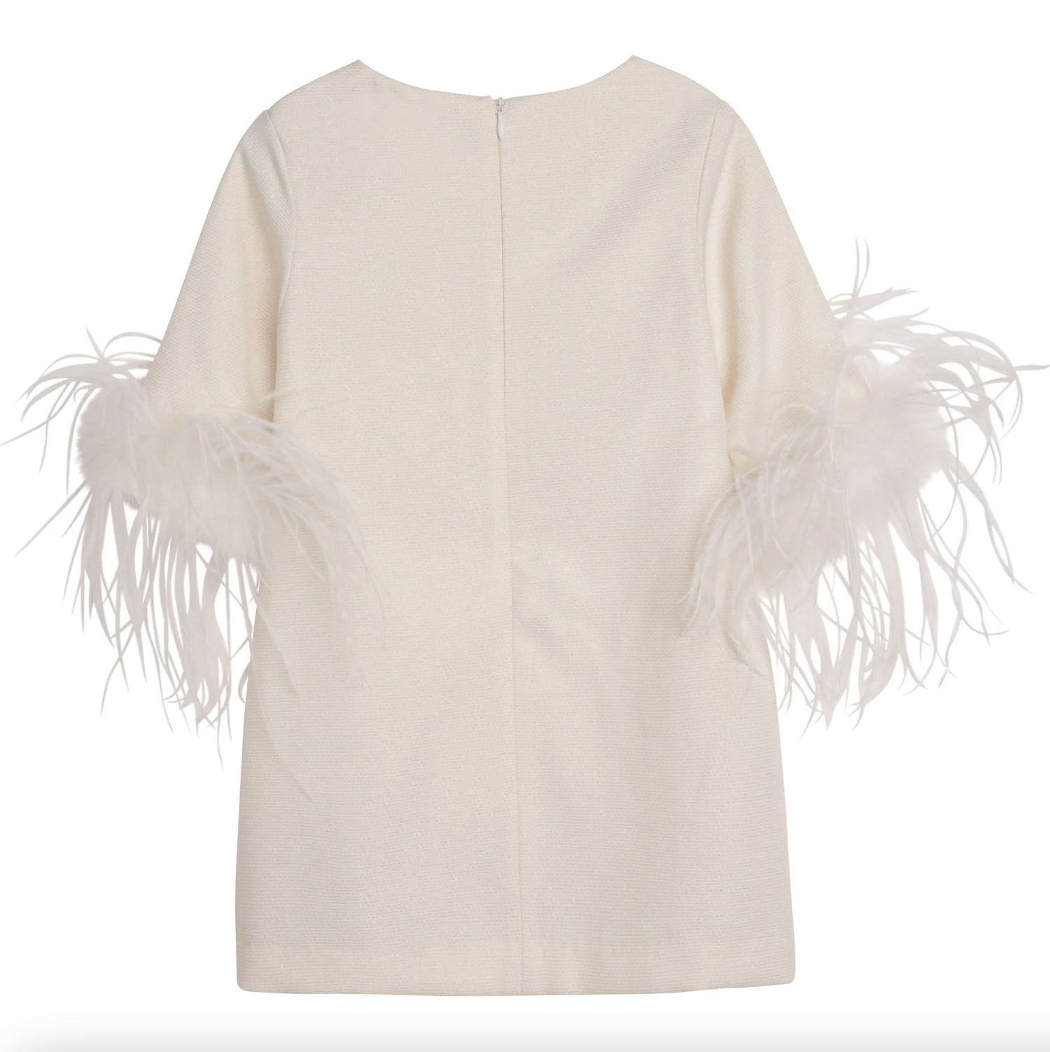 CHARABIA - Weißes Zeremonienkleid mit Federn - 5 Jahre alt