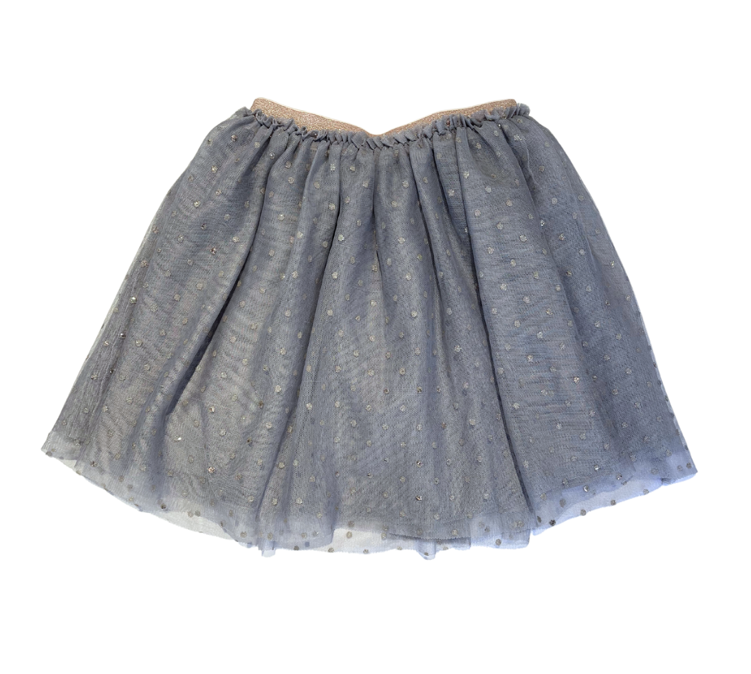 VINTAGE - Jupe à paillettes bleu clair - 6 ans