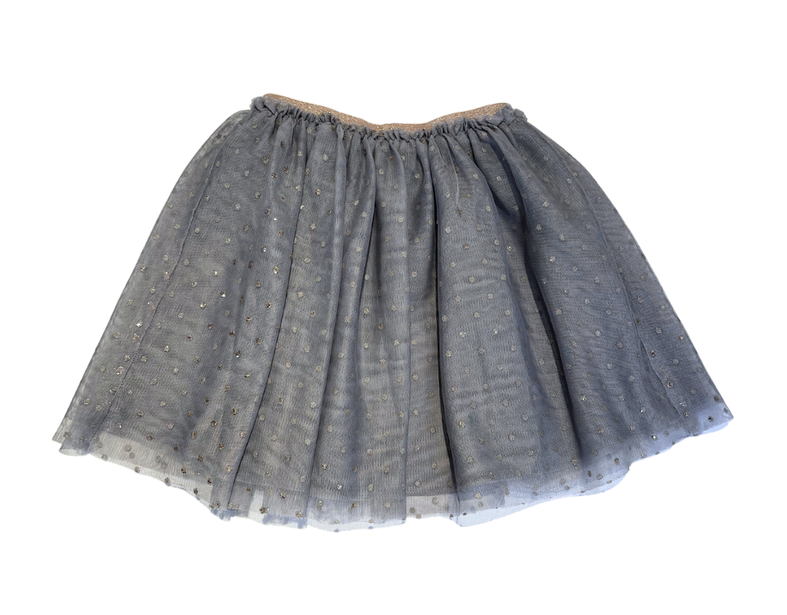 VINTAGE - Jupe à paillettes bleu clair - 6 ans