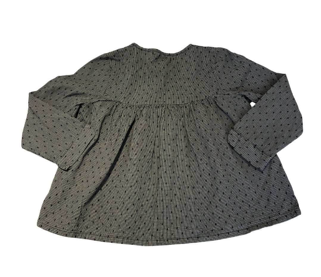 VINTAGE - Blouse à carreaux marine - 6 ans