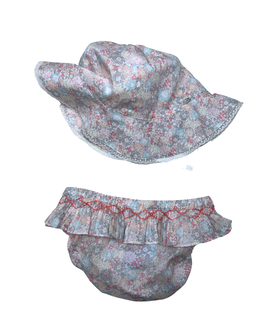 TARTINE & CHOCOLAT - Blassrosa Liberty-Set aus Bob und Pumphose - 2 Jahre