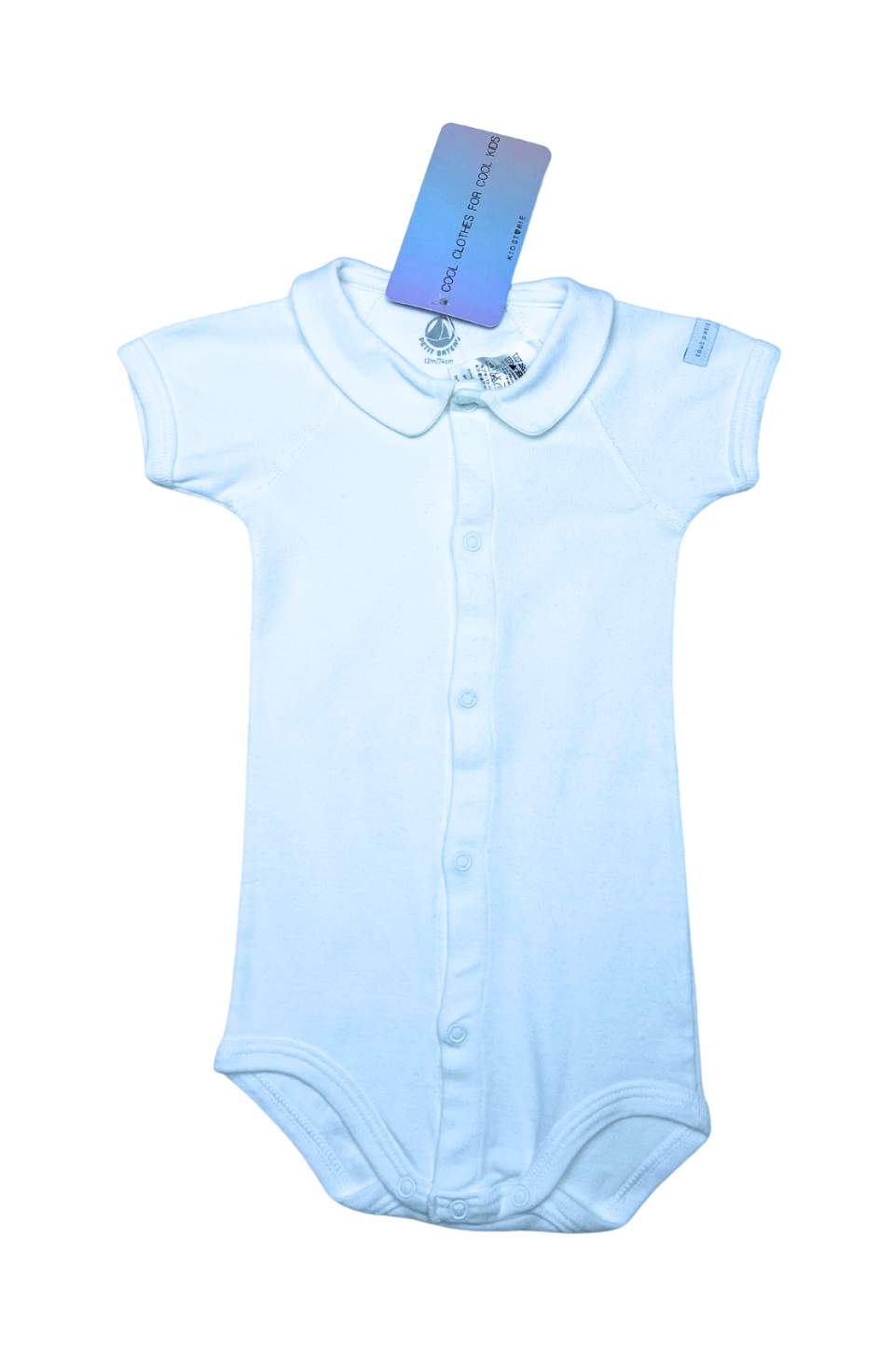 PETIT BATEAU - Body blanc - 12 mois