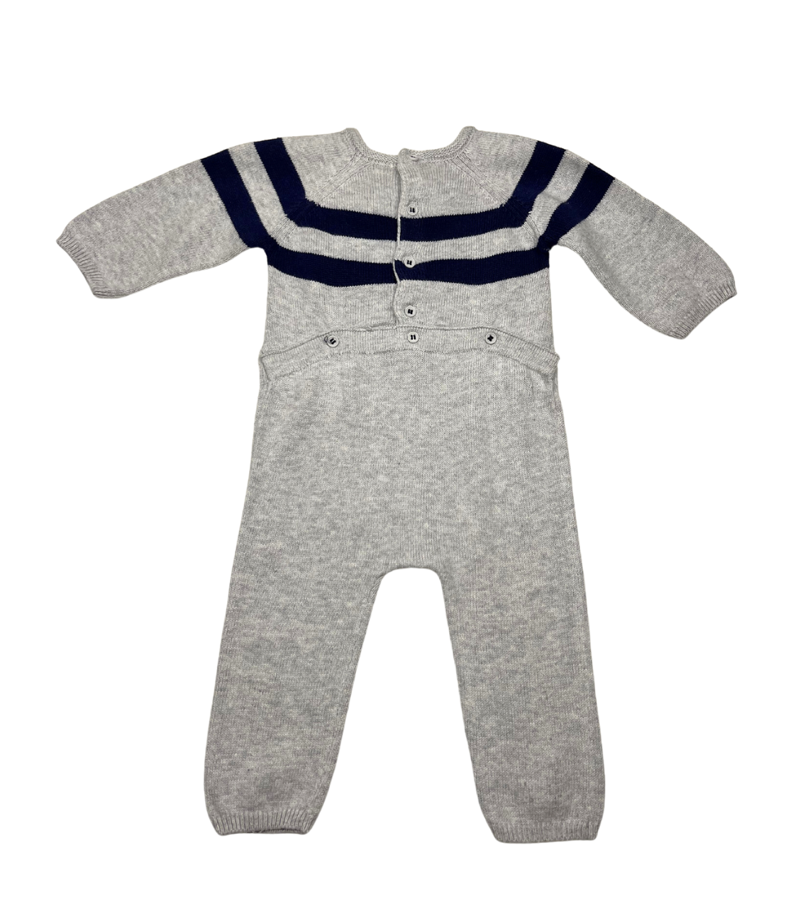 CYRILLUS - Combinaison grise et marine - 3 mois