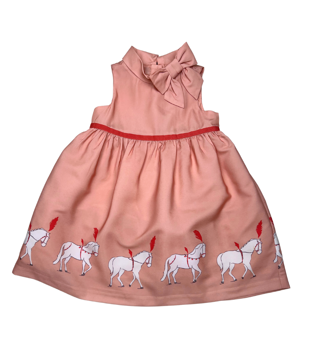 JANIE AND JACK' - Pink horse dress - 12/18 months
