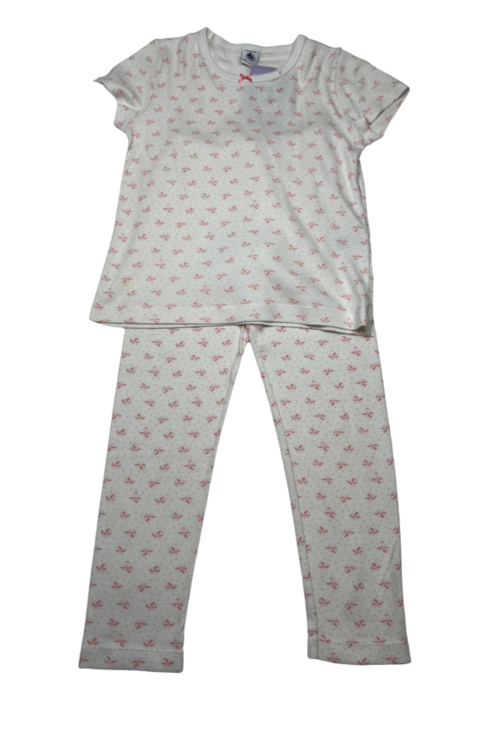 PETIT BATEAU - Pink wheat pajamas - 6 years old