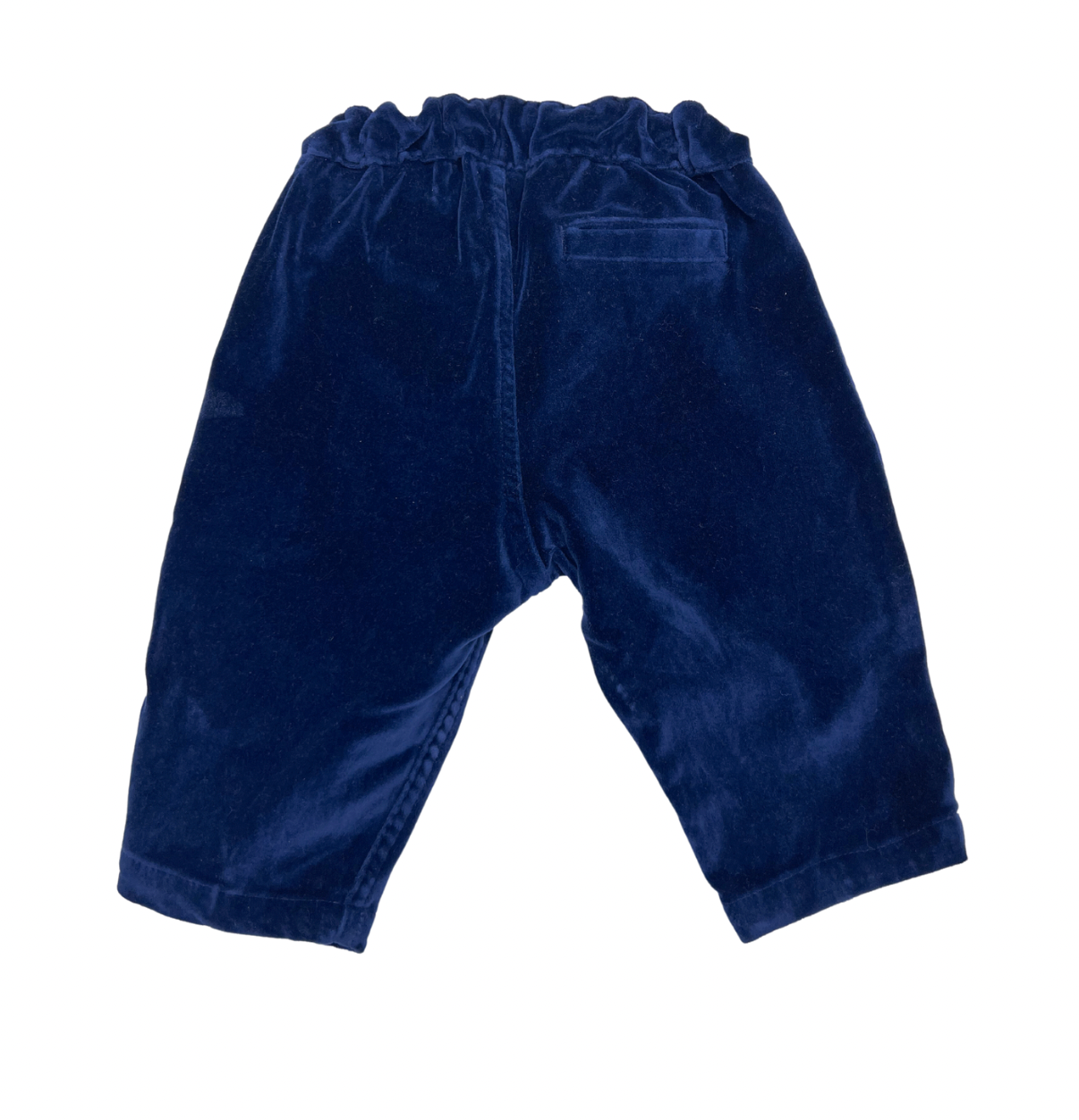 PETIT BATEAU - Pantalon en velours marine - 6 mois