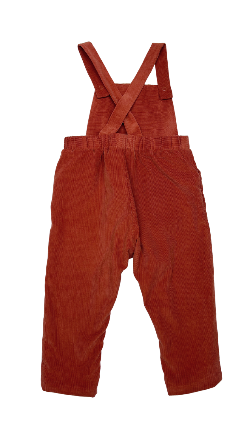 JACADI - Salopette en velours rouge rouille - 18 mois