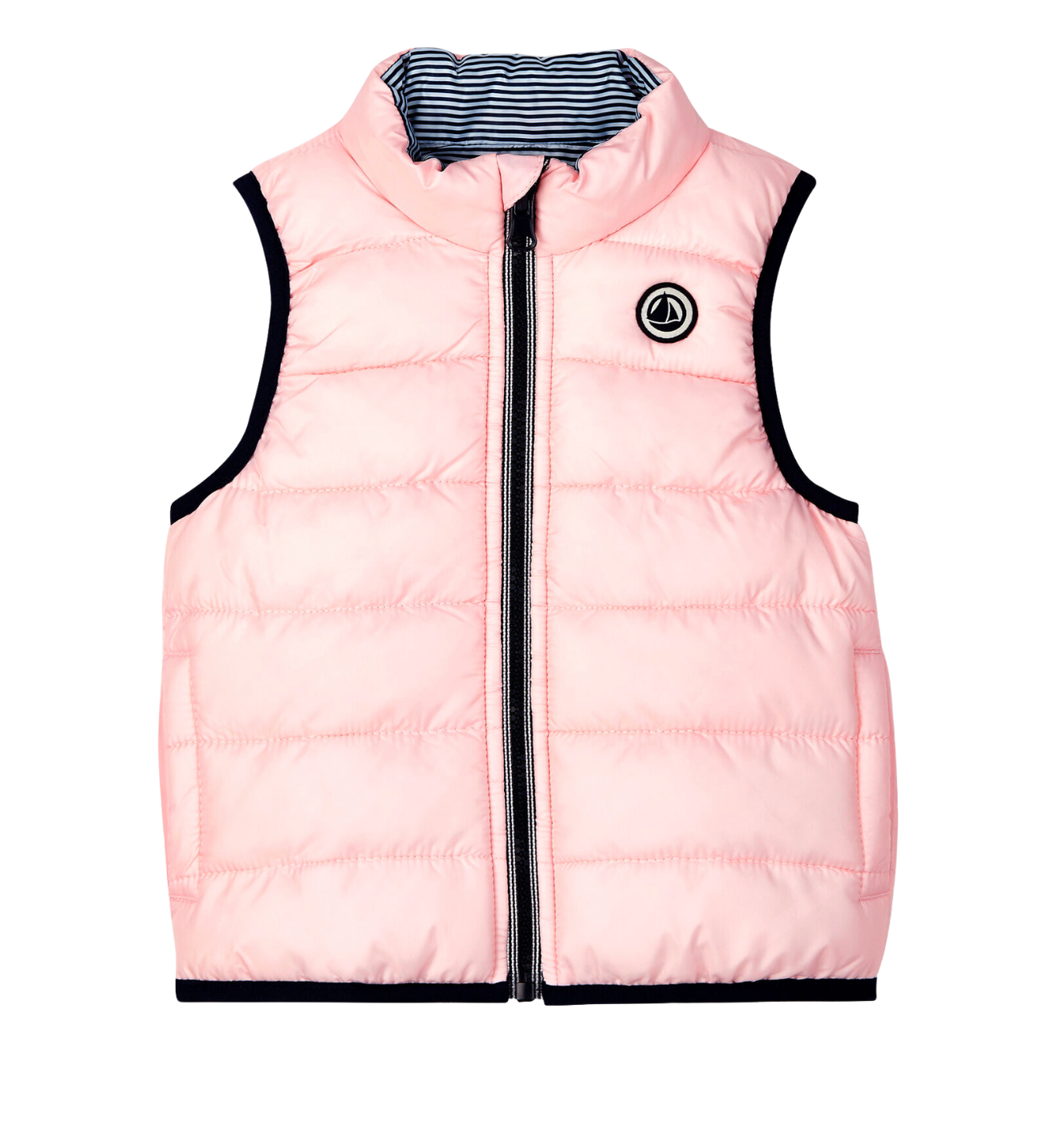 PETIT BATEAU - Reversible sleeveless down jacket - 18 months