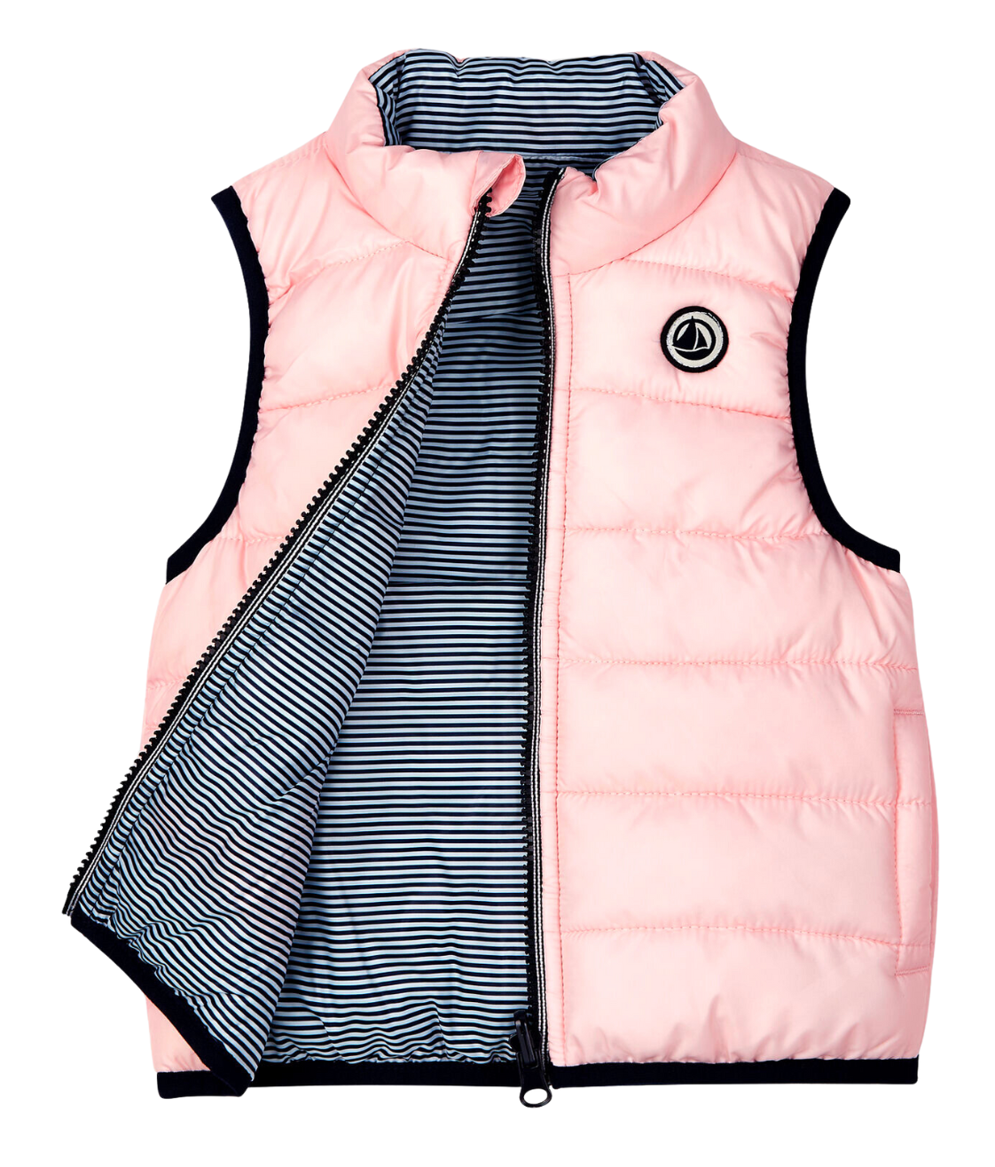 PETIT BATEAU - Reversible sleeveless down jacket - 18 months