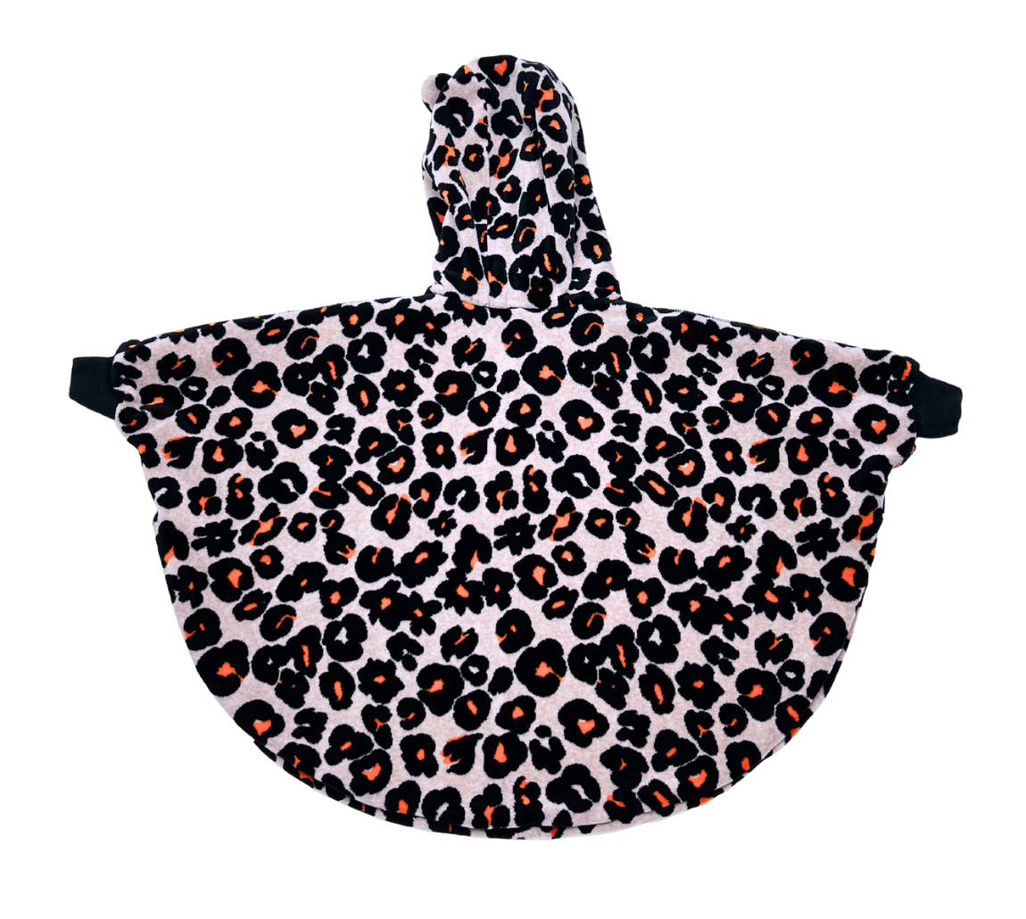 SONIA RYKIEL - Cape extra douce léopard (logo strass) - 2 ans