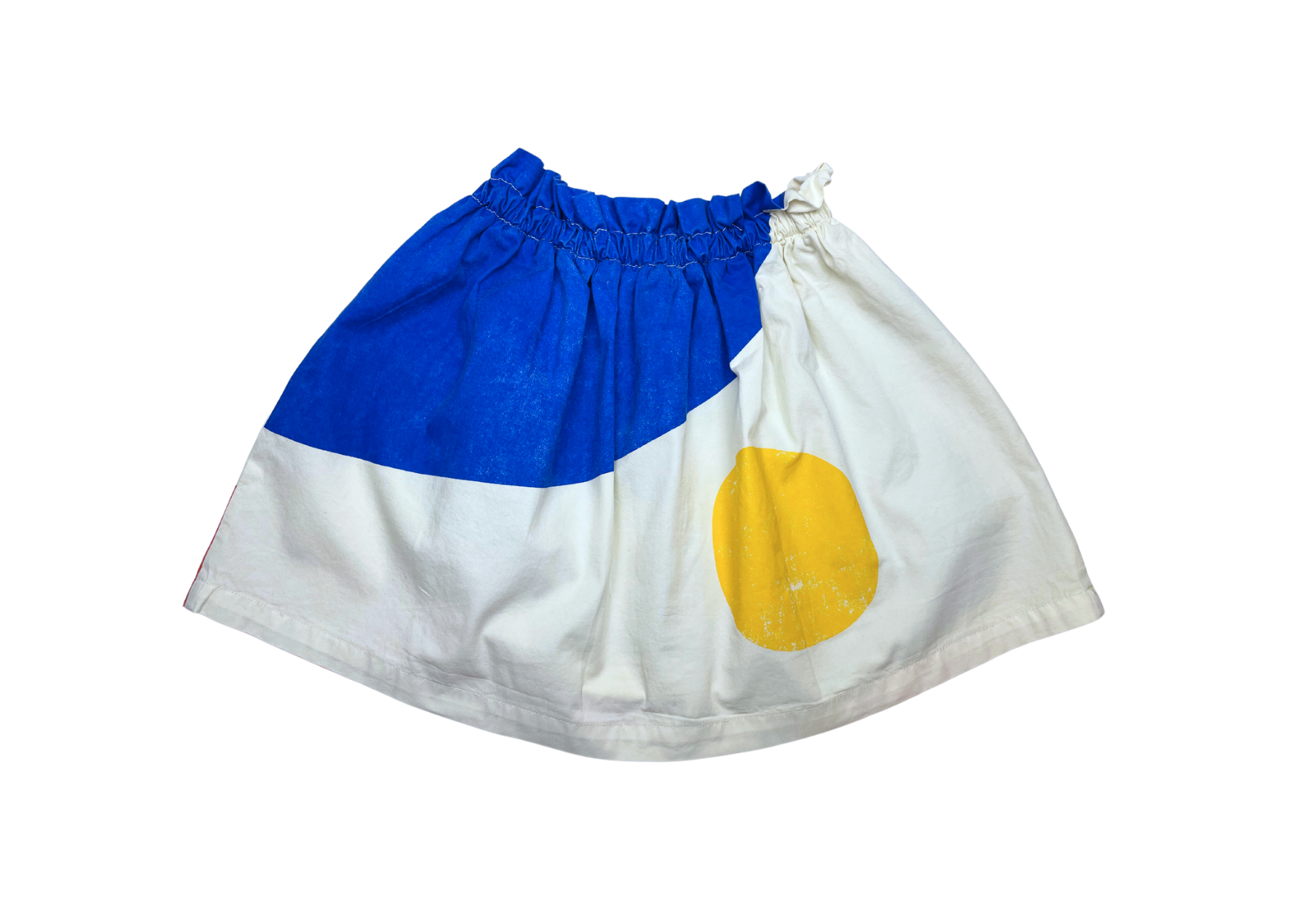BOBO CHOSES - Jupe crème motifs jaune & bleu - 6/7 ans