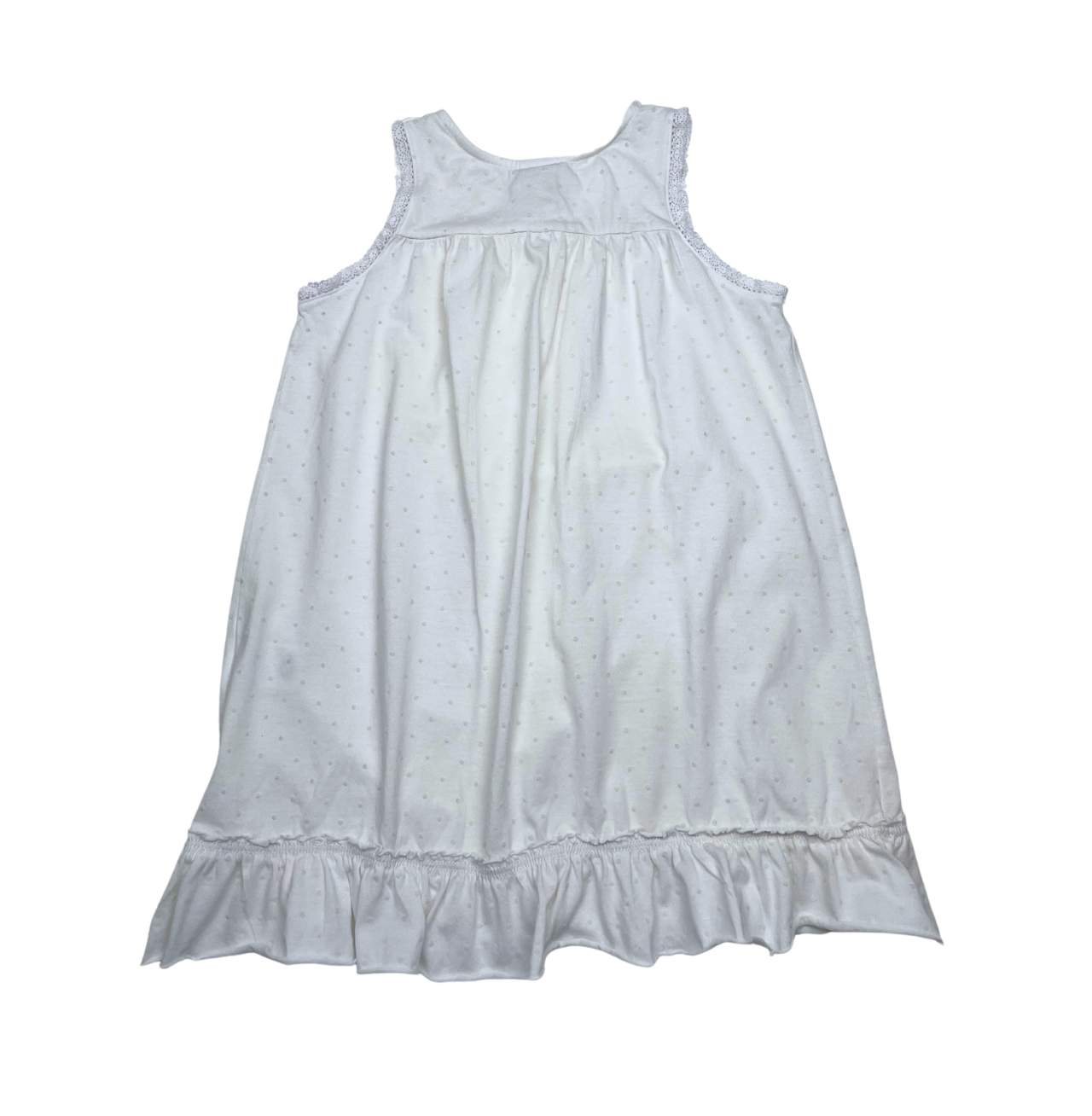 PETIT BATEAU - Robe blanche sans manches - 4 ans
