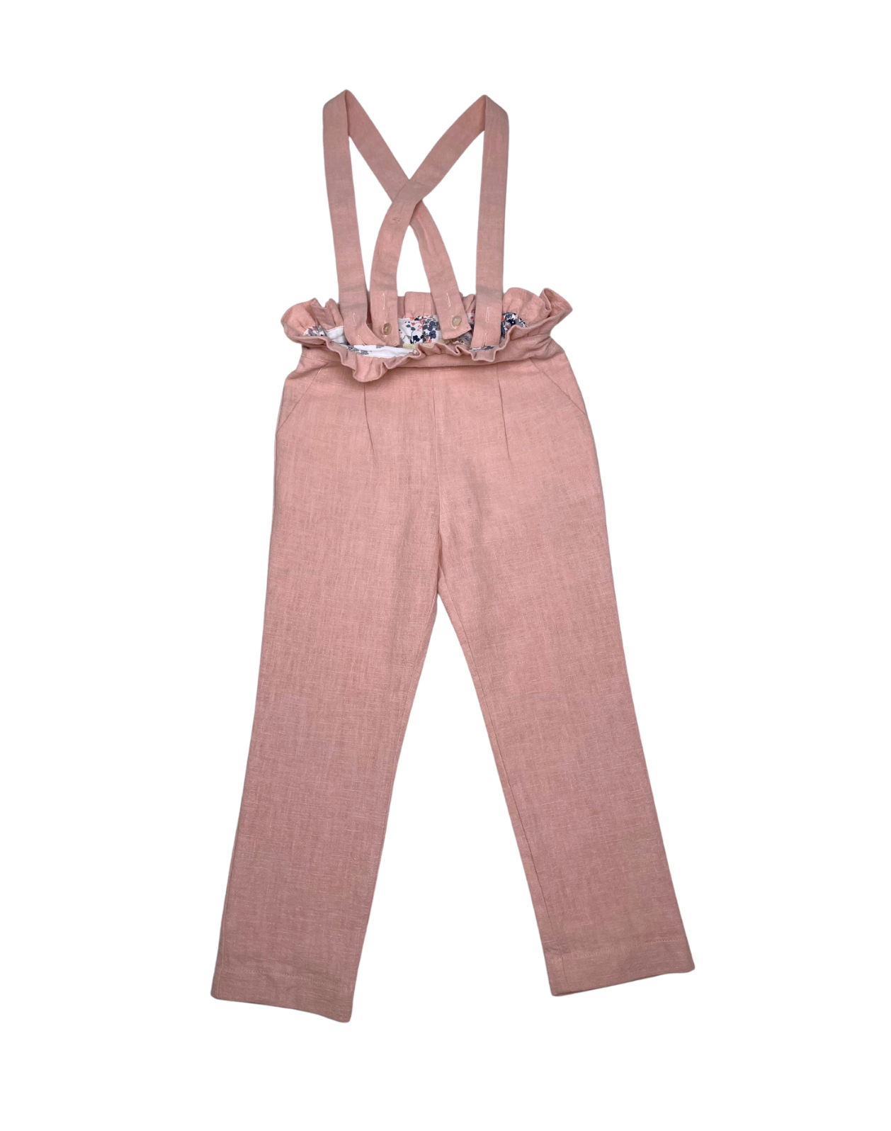 FRANGIN FRANGINE - Pantalon rose à bretelles - 4 ans
