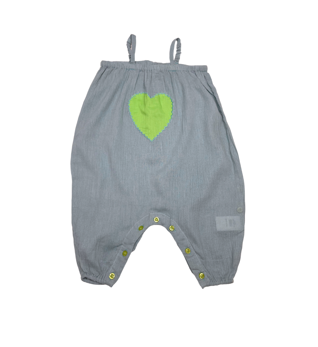 ILOVEGORGEOUS - Combinaison bleue avec coeur vert - 3 mois