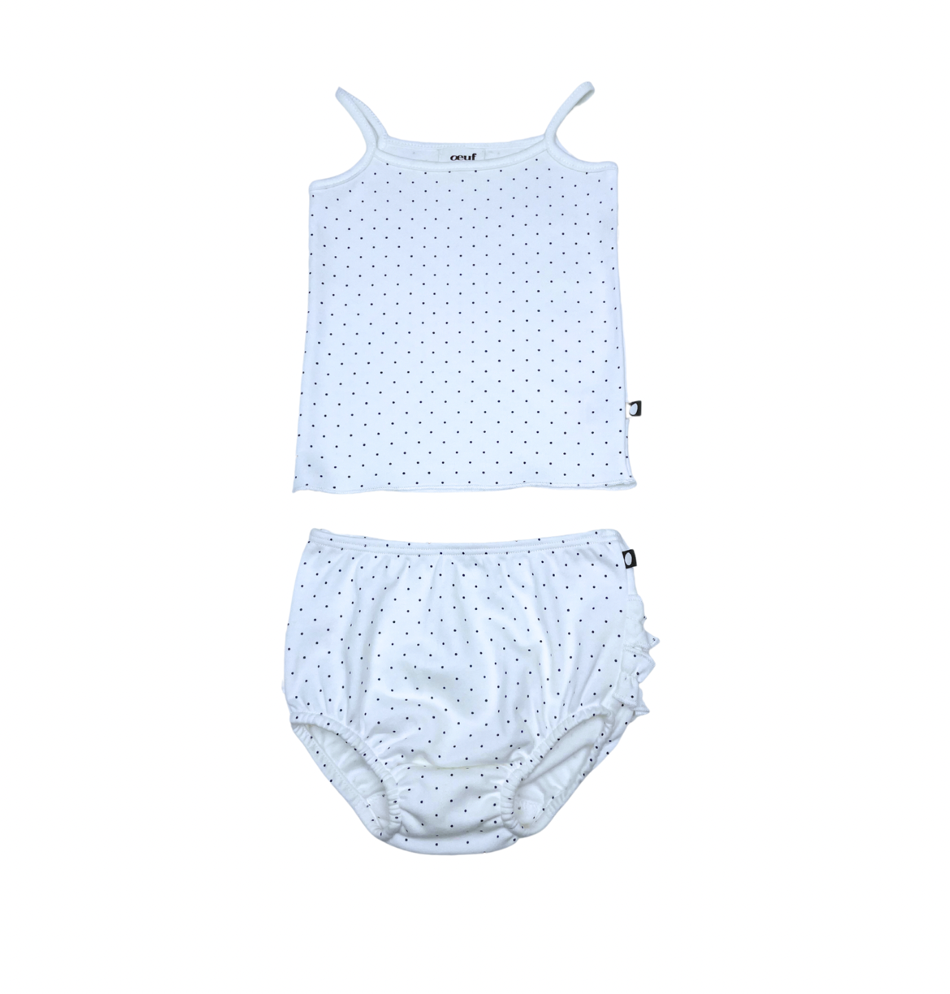 OEUF NYC - Ensemble top à pois & bloomer à volants - 6/12 mois