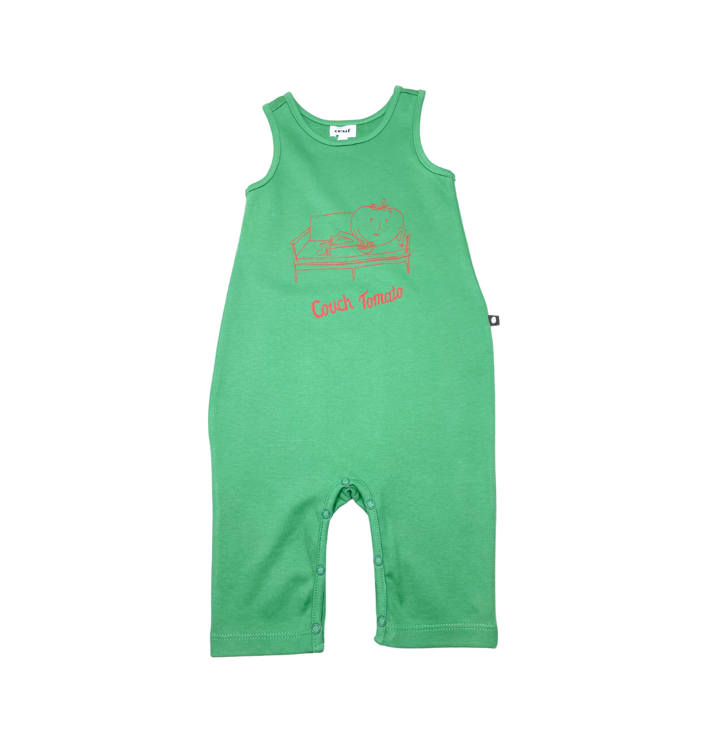 OEUF NYC - Combinaison "couch tomato" verte - 12 mois