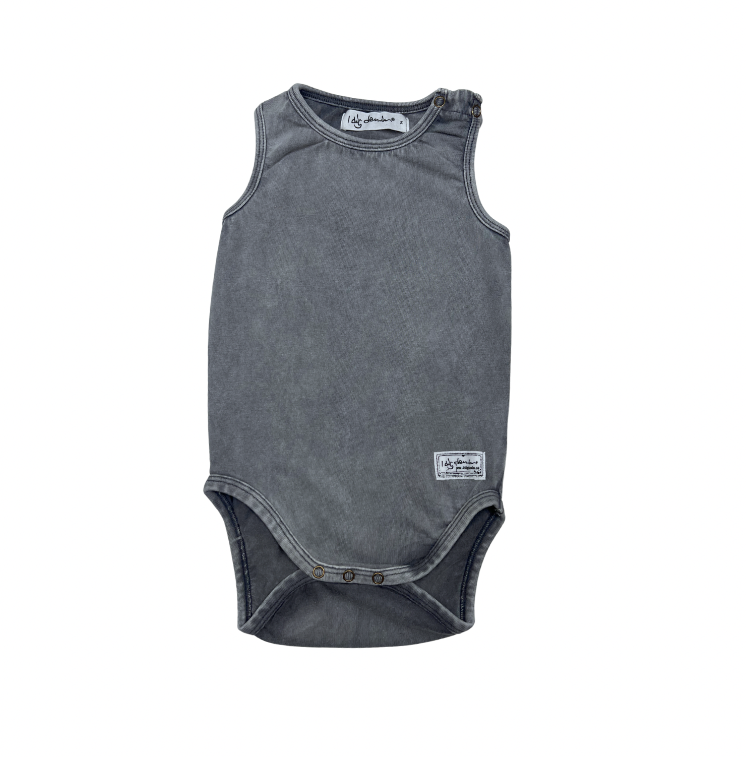 I DIG DENIM - Body gris clair chiné - 6/8 mois