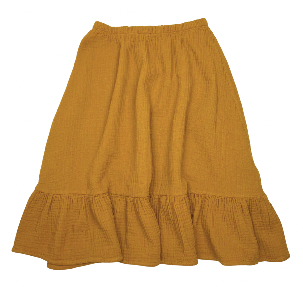 EMILE & IDA - Jupe moutarde " viens rire avec moi" - 10 ans