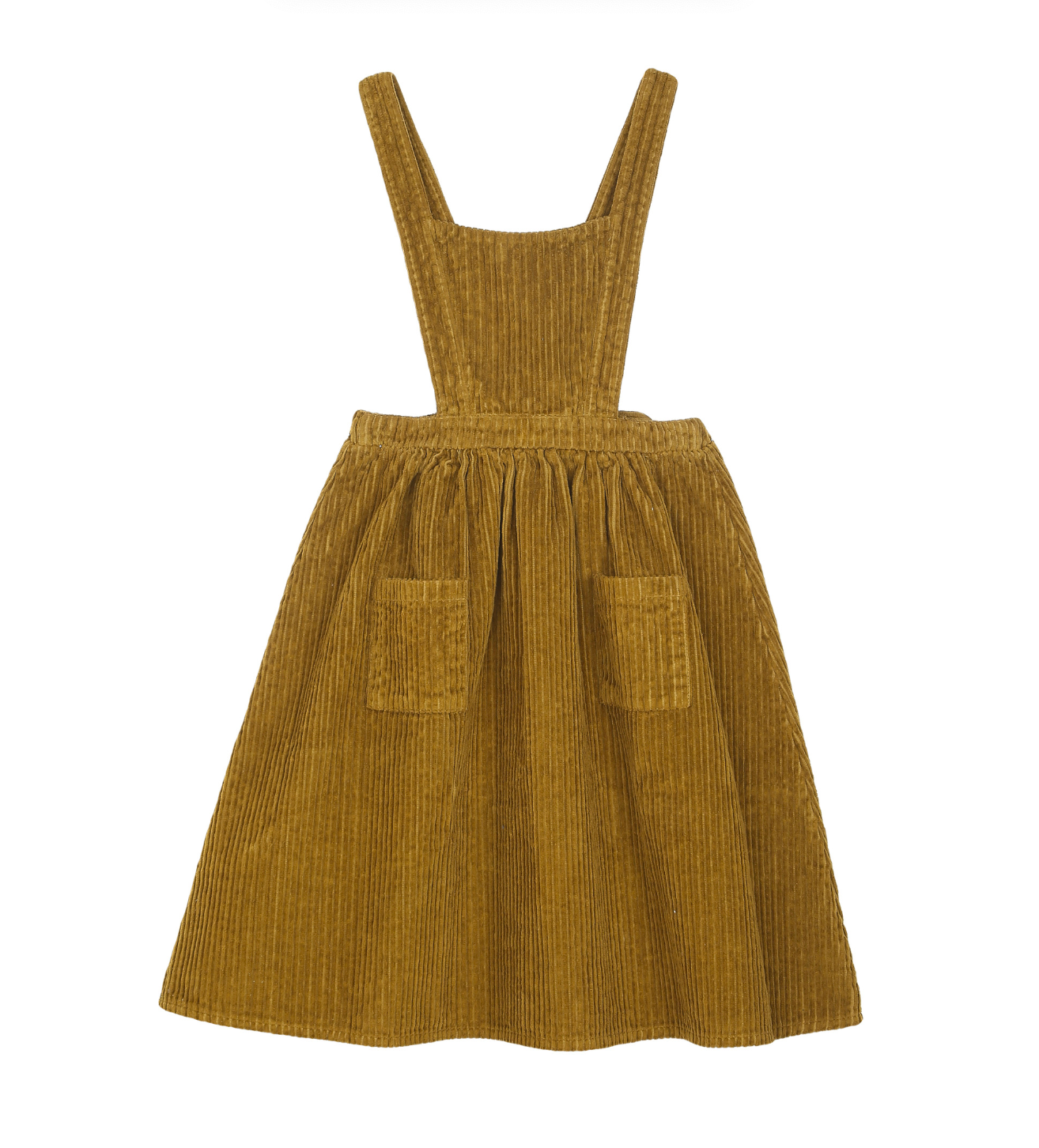 EMILE & IDA - Robe Tablier Velours camel - 6 ans