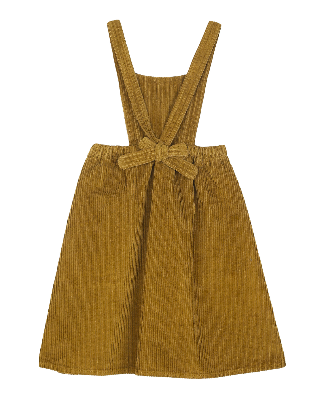 EMILE & IDA - Robe Tablier Velours camel - 6 ans