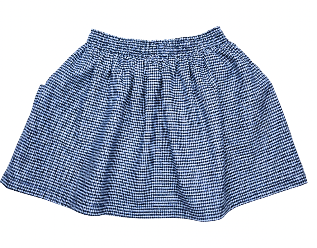 EMILE & IDA - Jupe poulette à carreaux marine - 6 ans
