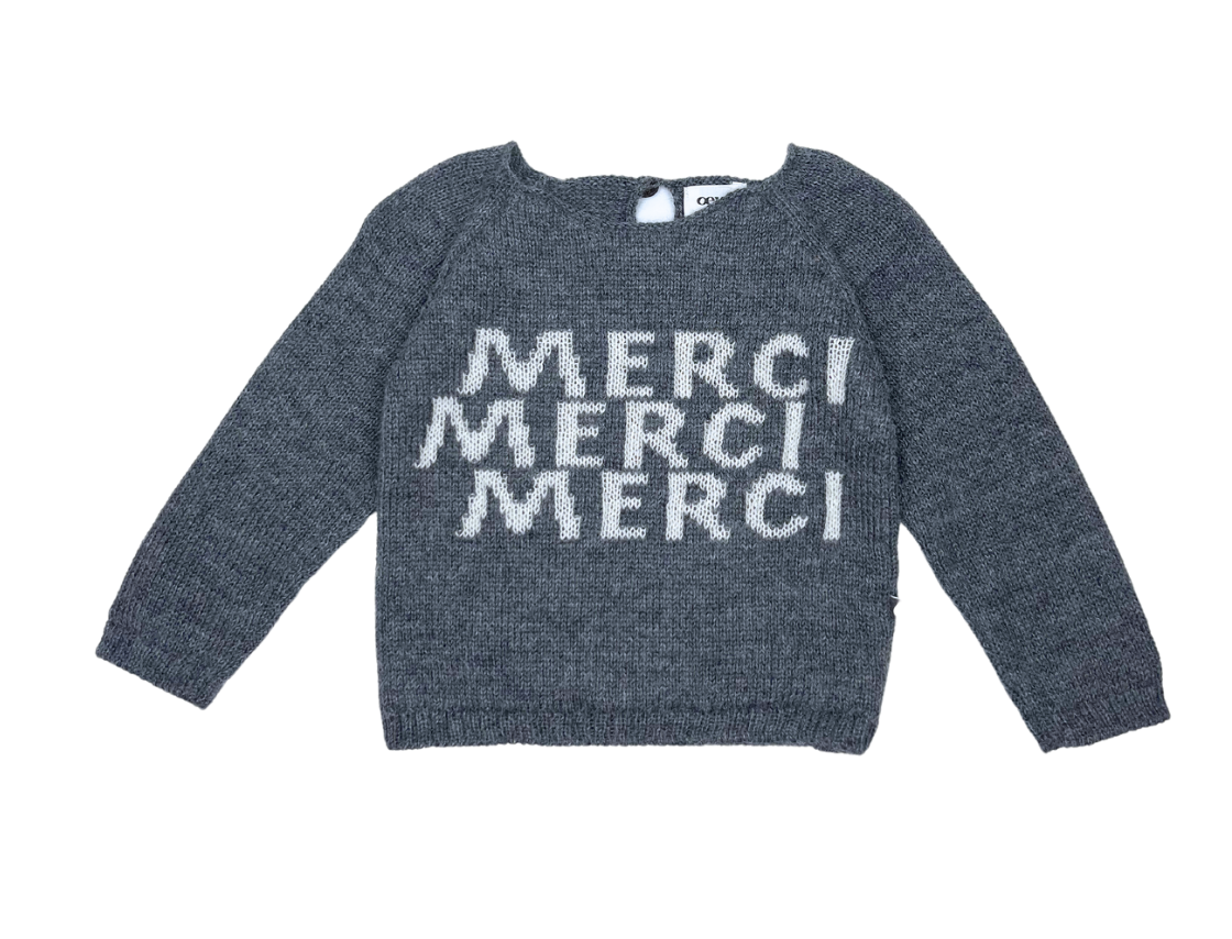 OEUF NYC – Pullover „Merci“ aus Babyalpaka – 6 Monate