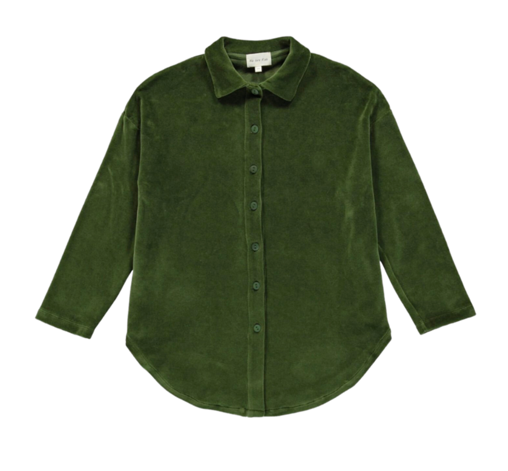 WE ARE KIDS - Chemise en velours vert bouteille - 8/9 ans