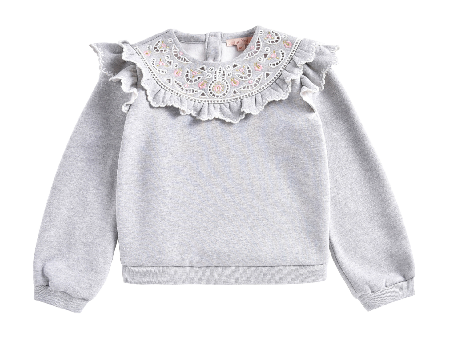 LOUISE MISHA - Sweat gris chiné - 6 mois