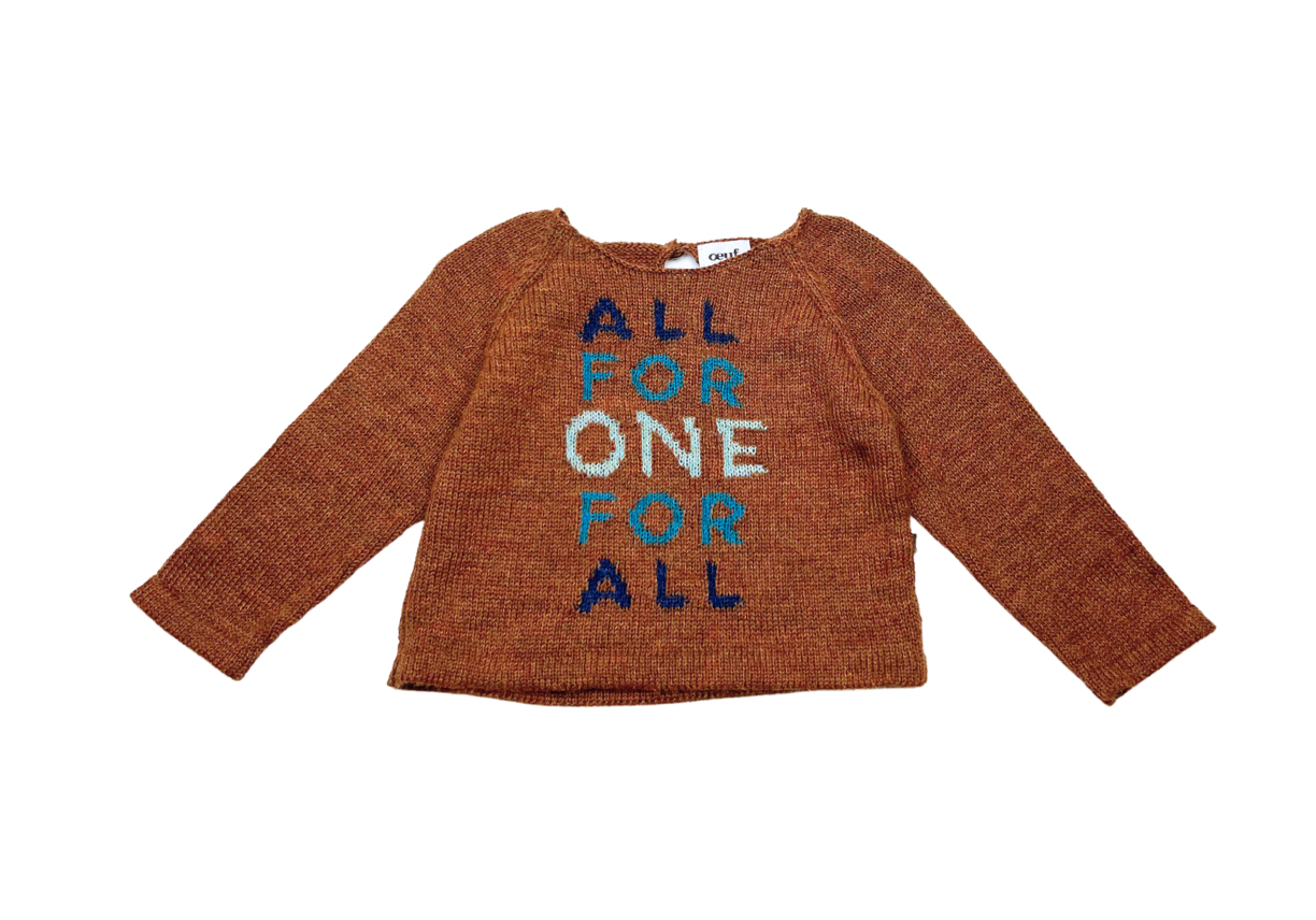 OEUF NYC - Pull Baby Alpaga "all for one for all"- 12 mois