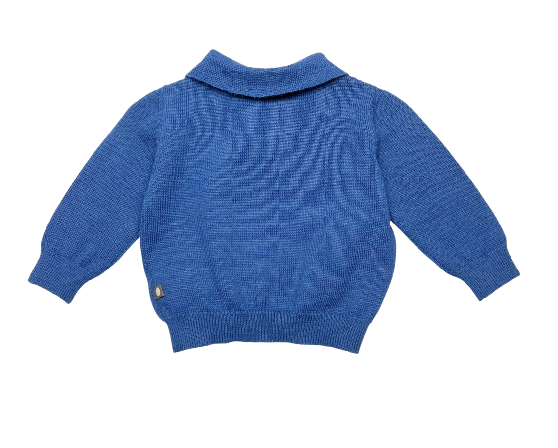 OEUF NYC - Polo baby alpaga bleu - 6/12 mois