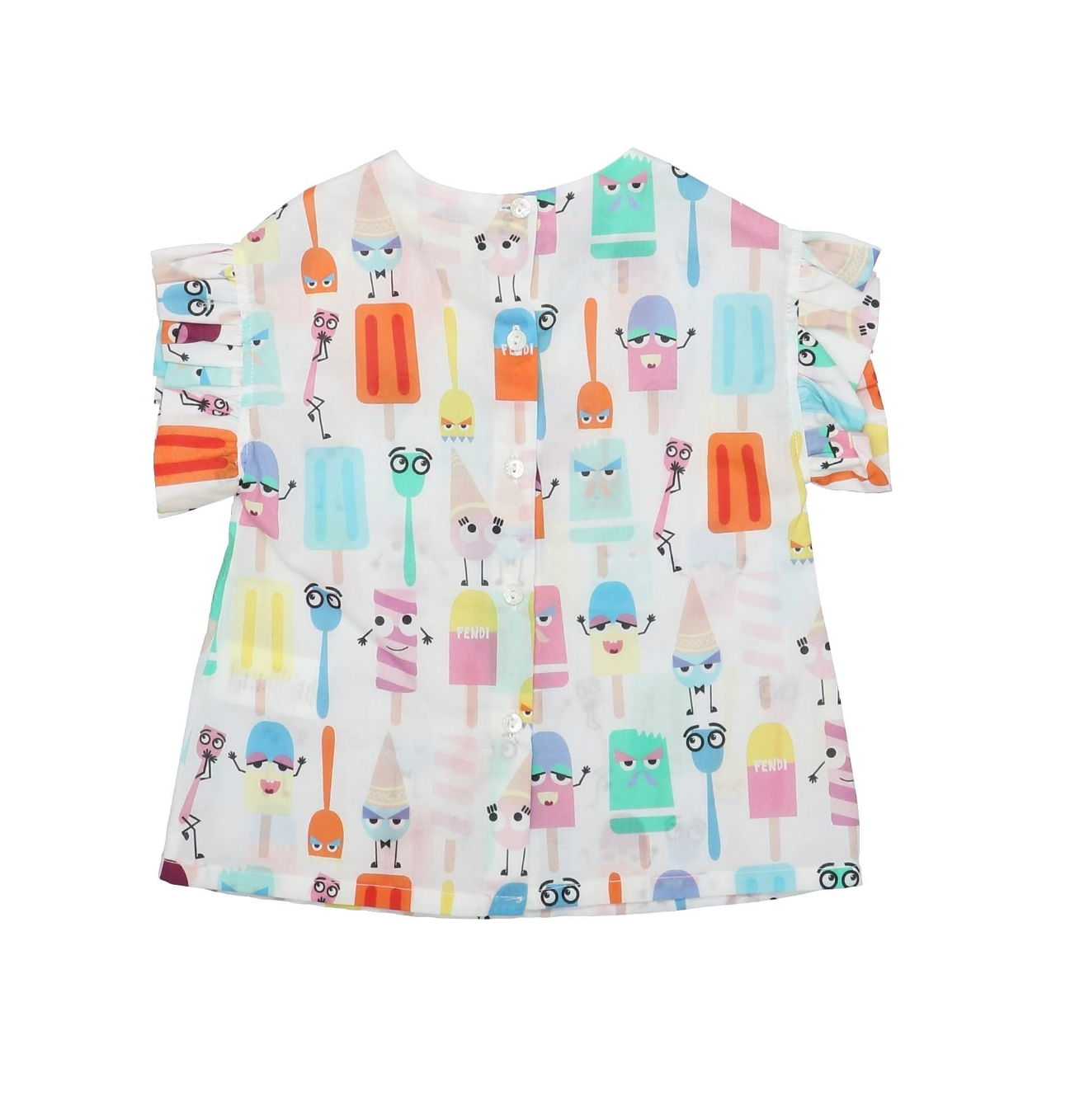 FENDI - Ensemble top & jupe imprimé glaces, sucettes et monster eyes - 3 mois